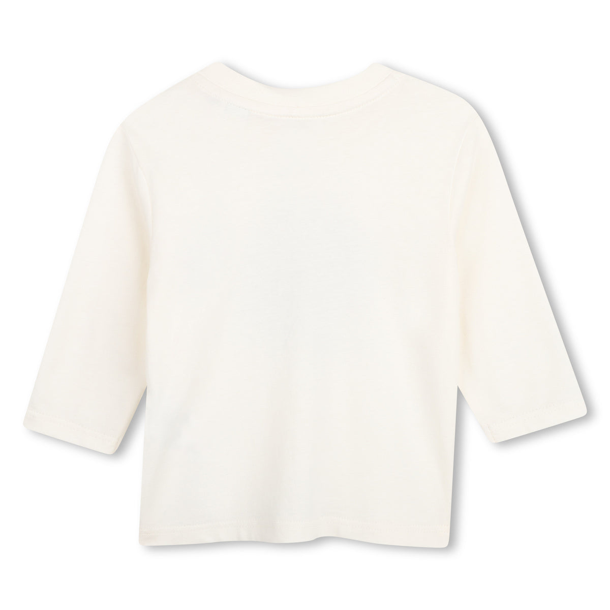 Timberland Kids Maglia a maniche lunghe in cotone biologico con logo - Avorio