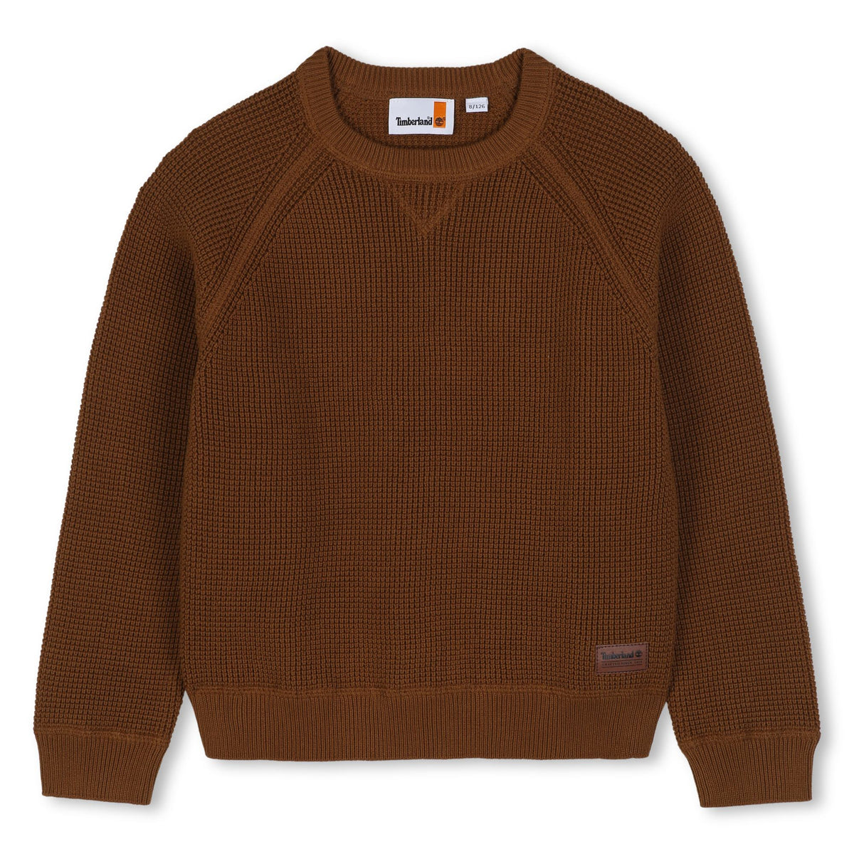 Timberland Kids Maglione in cotone a nido d'ape - Marrone