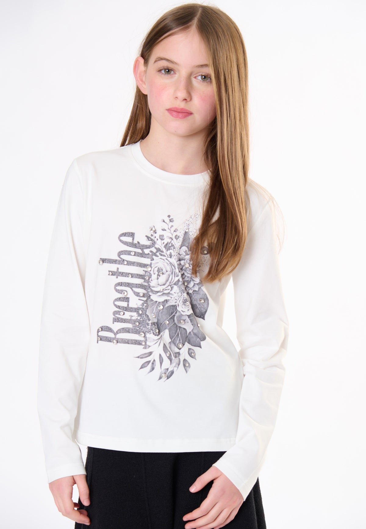 T-shirt ragazza - Latte