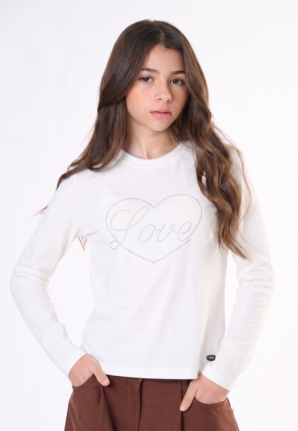 T-shirt ragazza - Latte