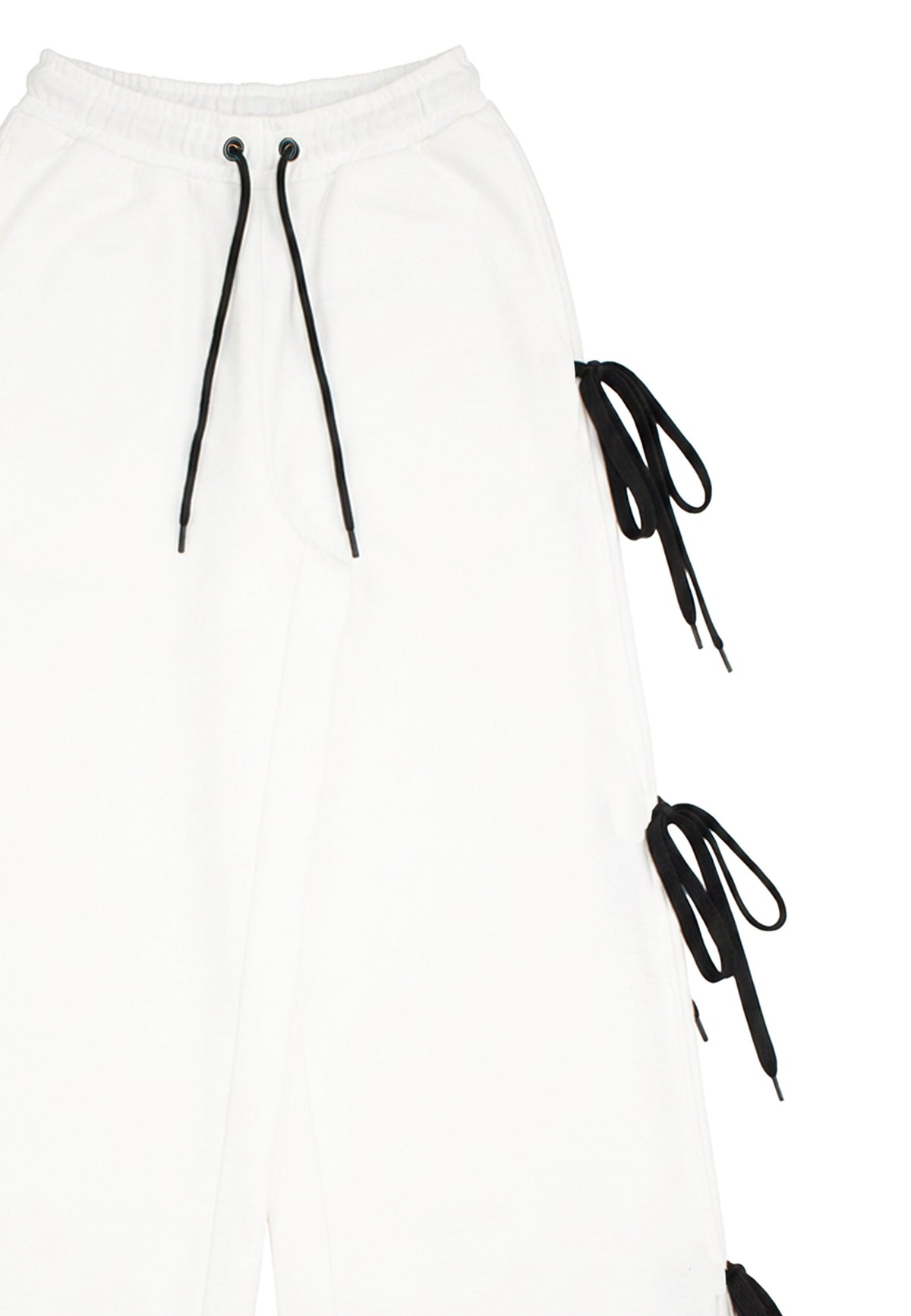 Pantaloni con lacci ragazza - Latte