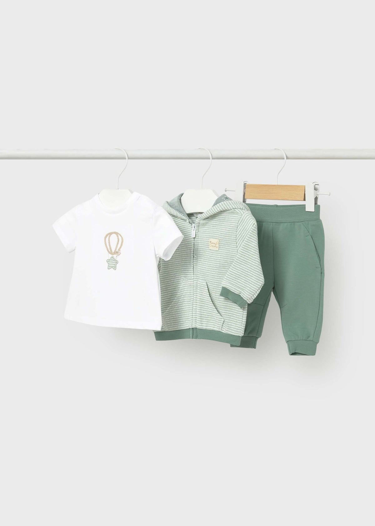 Tuta con maglietta neonato - Muschio