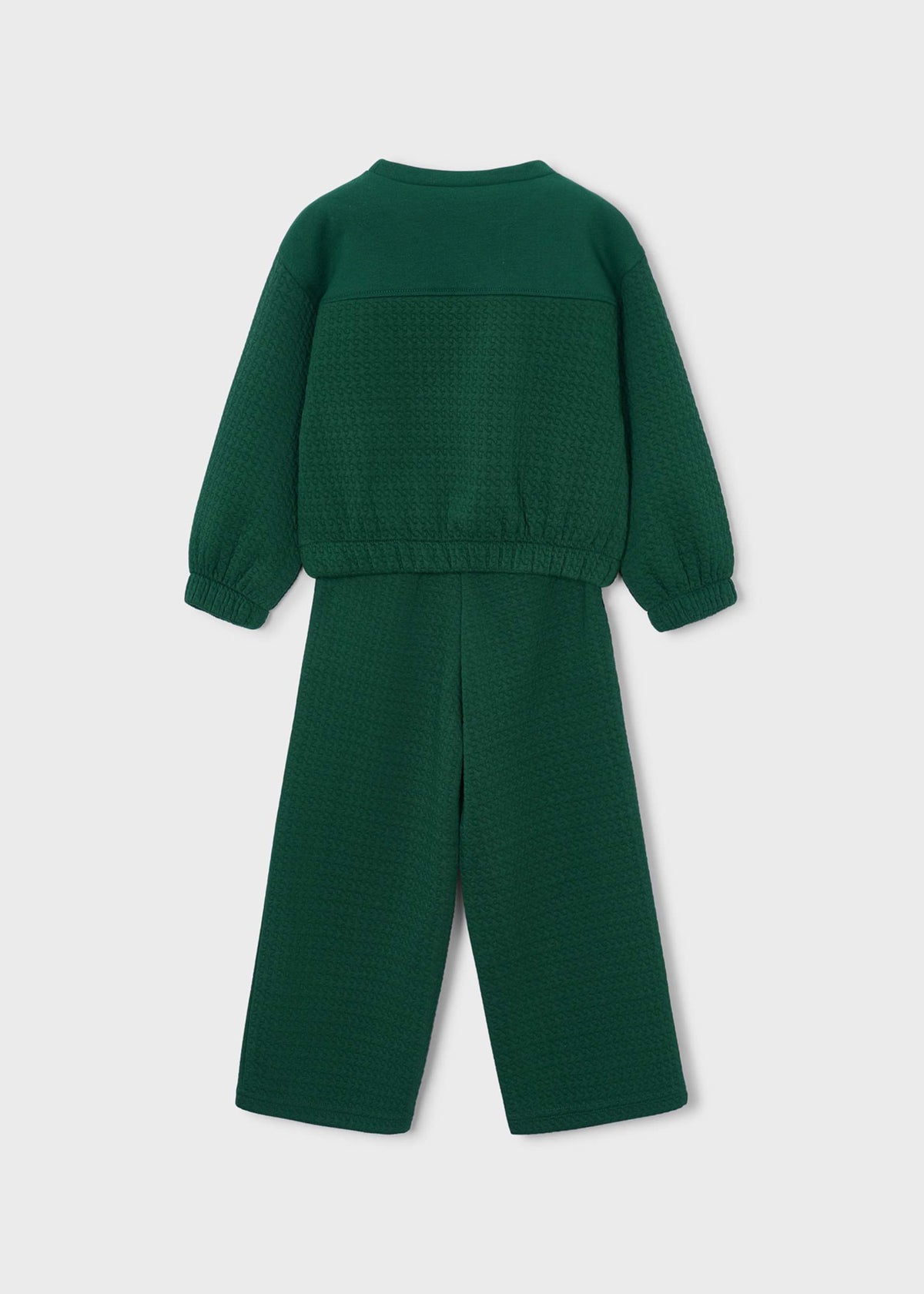 Tuta felpa con taschini e pantalone bambina - Bottiglia