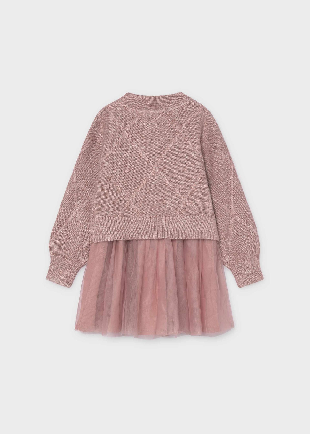 Vestito a maglia combinato con fiocchi bambina - Vigore