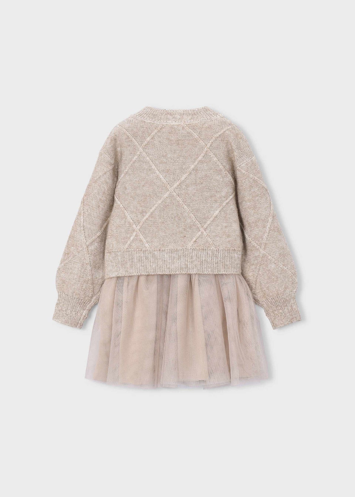 Vestito a maglia combinato con fiocchi bambina - Vigore