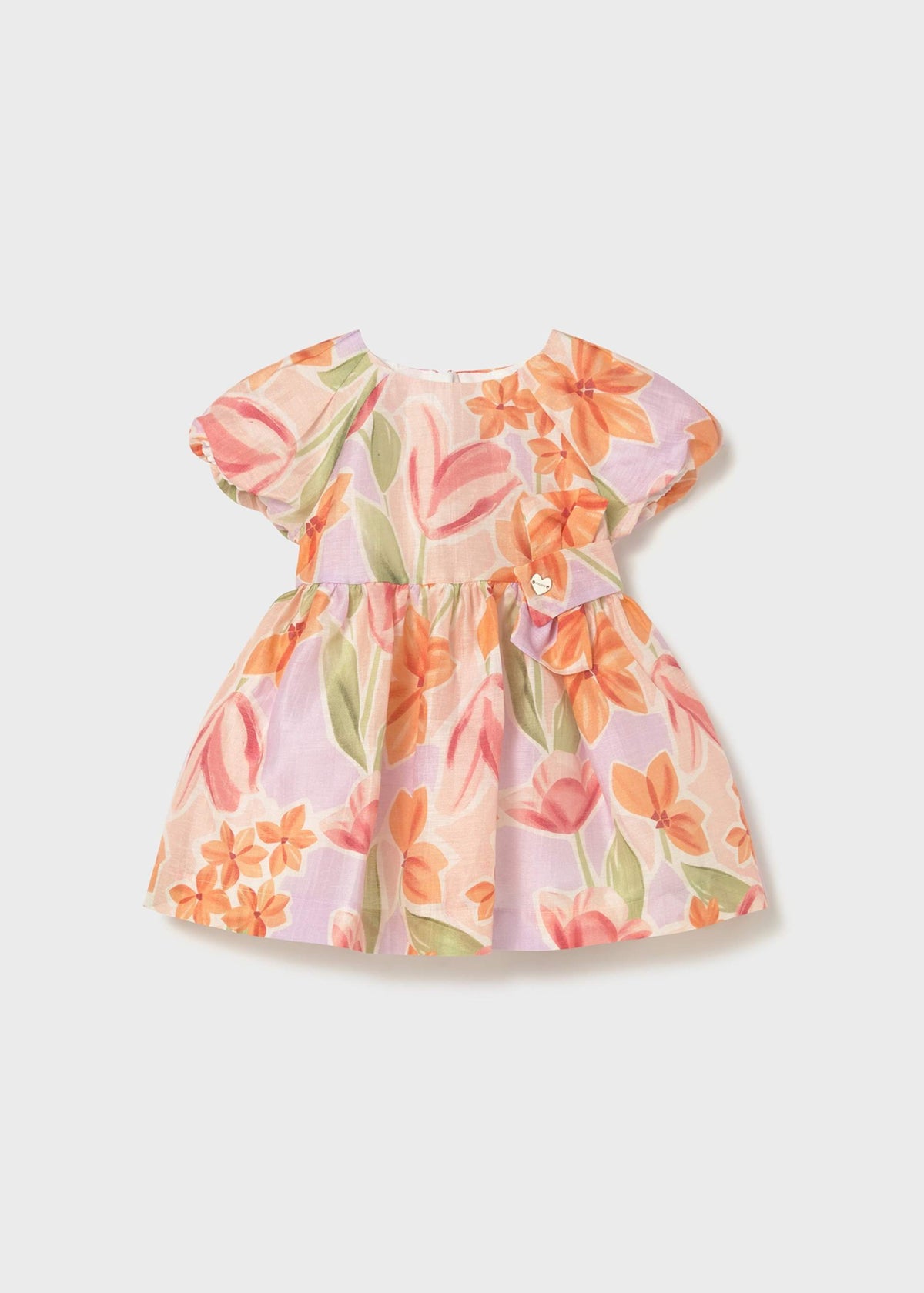 Vestito cerimonia stampato fiori neonata