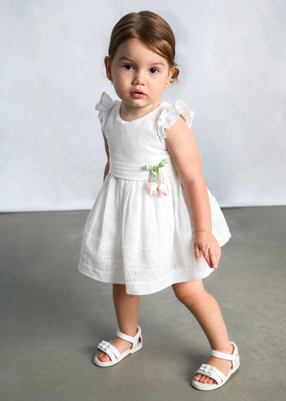 Vestito cinta guipur neonata