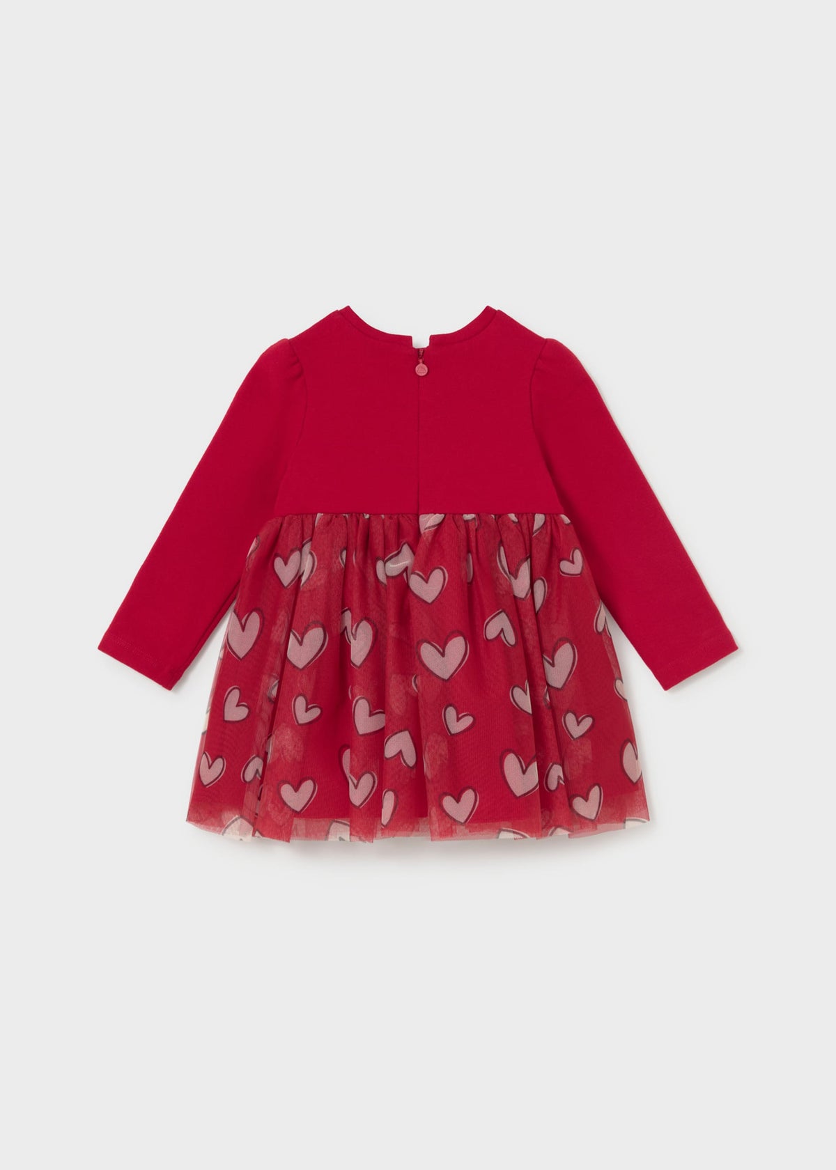 Vestito combinato tulle bimba - Rosso