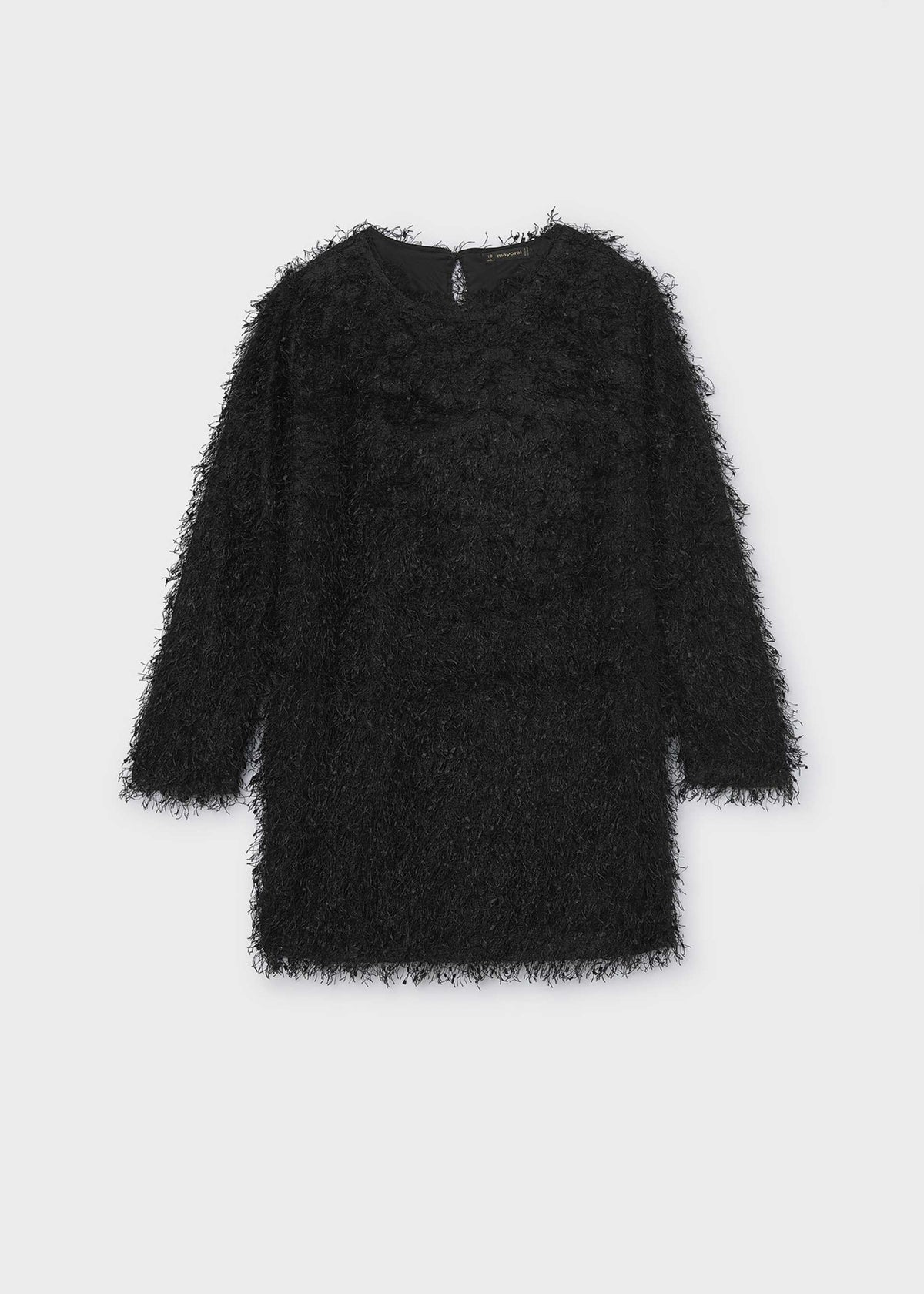 Vestito con frange ragazza - Nero