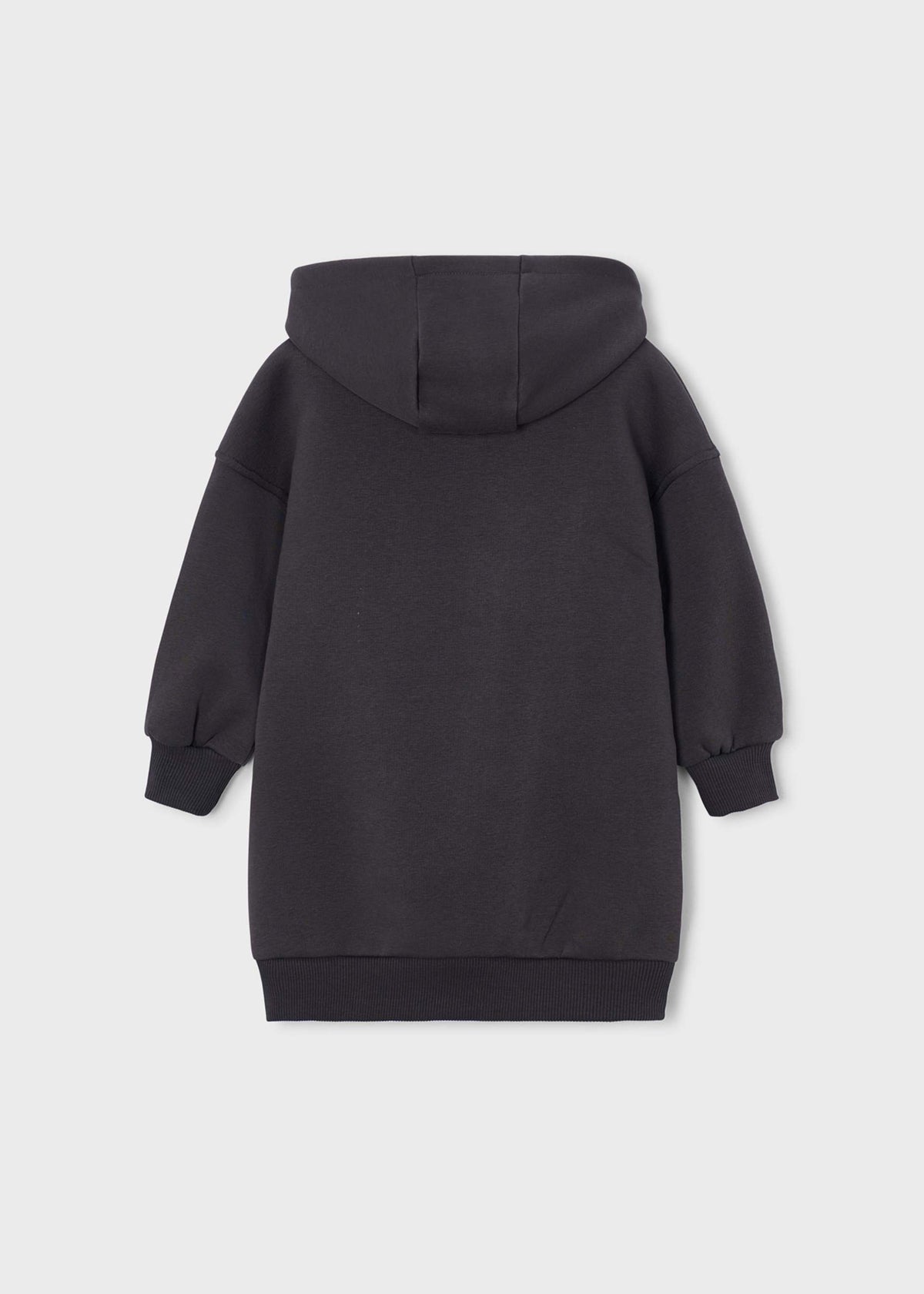 Vestito felpa con cappuccio bambina - Carbone