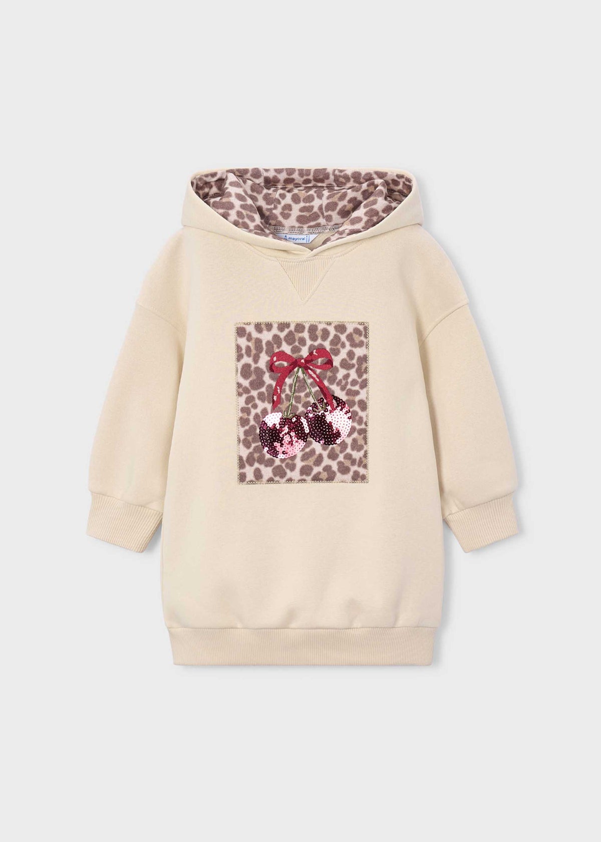 Vestito felpa con cappuccio bambina - Tofu