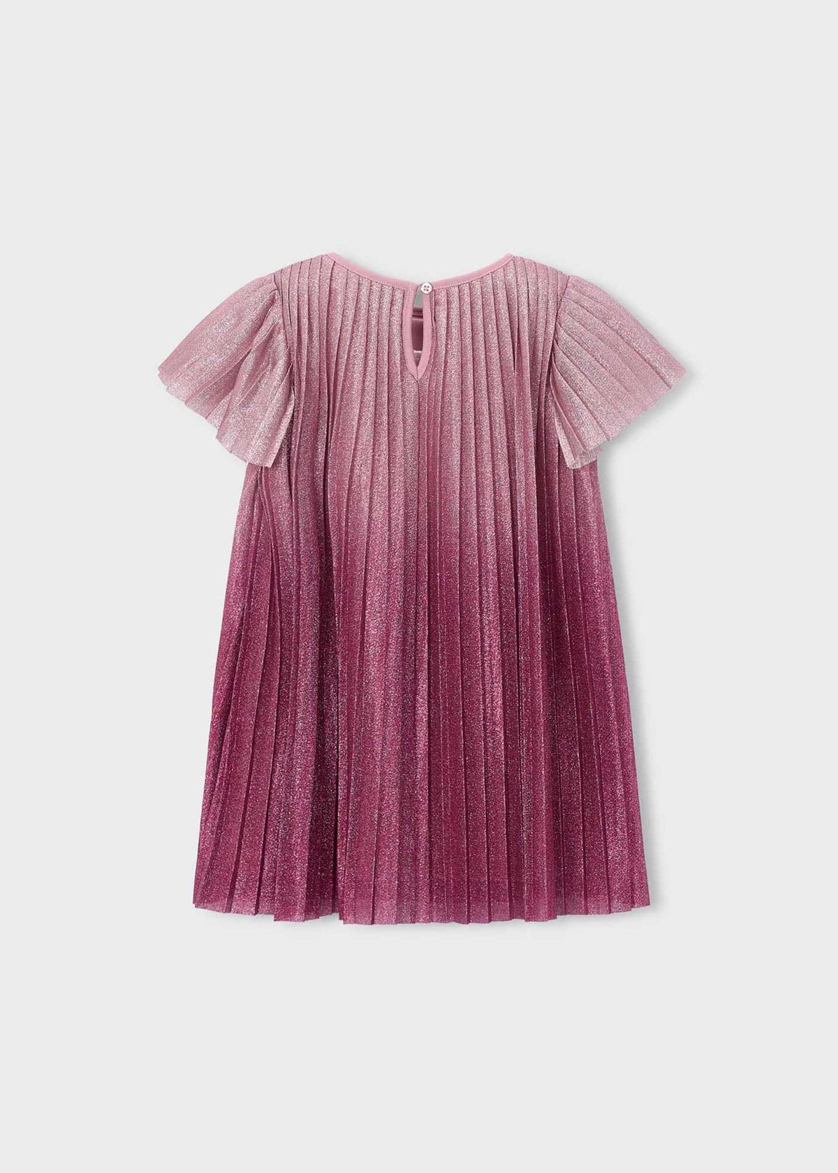 Vestito plissettato sfumato bambina - Framboise