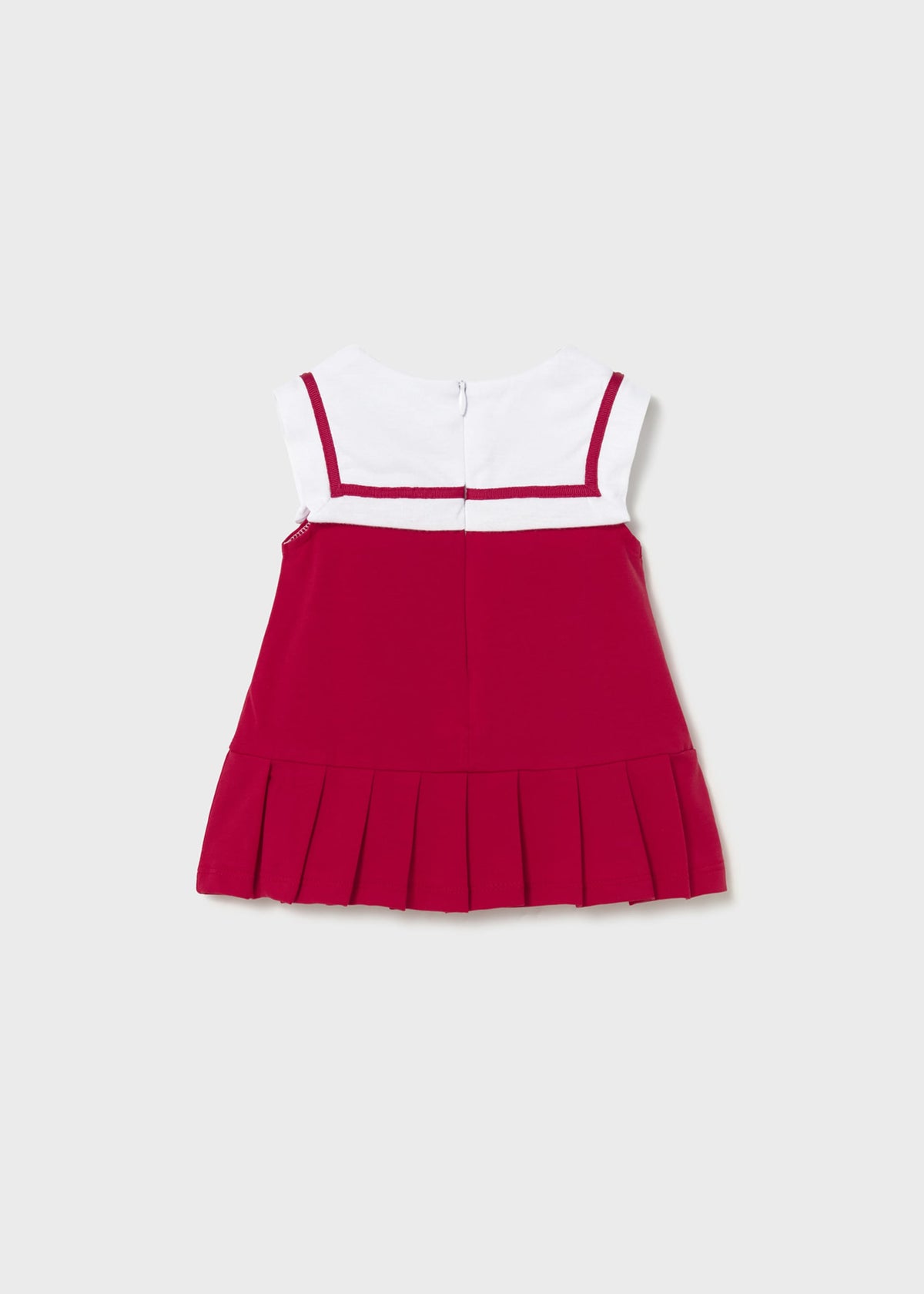 Vestito punto combinato neonata - Rosso