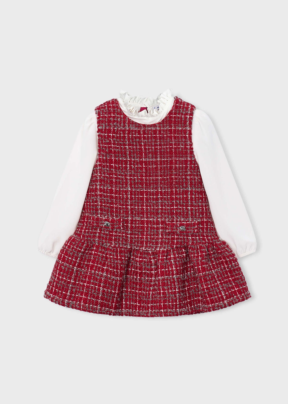 Vestito scamiciato bambina - Rosso