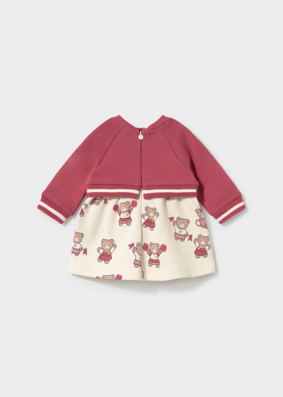 Vestito stampato cardigan neonata - Prugna