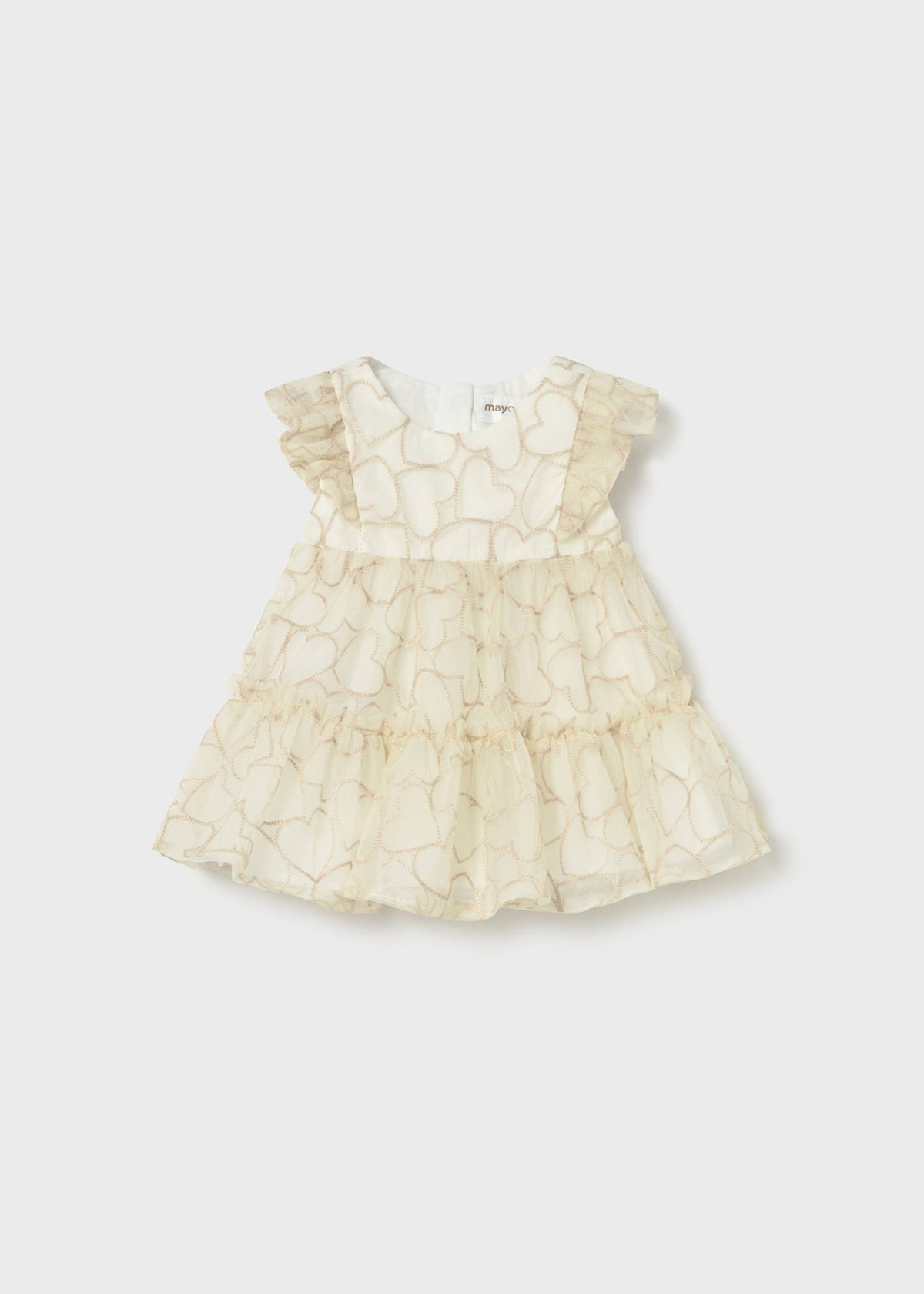 Vestito tulle cerimonia neonata - Grano