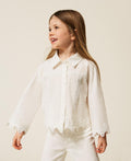 Camicia baby in popeline con pizzo