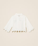 Camicia baby in popeline con pizzo