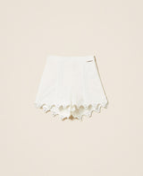 Shorts baby in popeline con pizzo