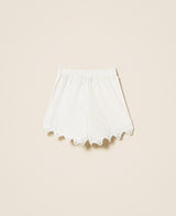 Shorts baby in popeline con pizzo