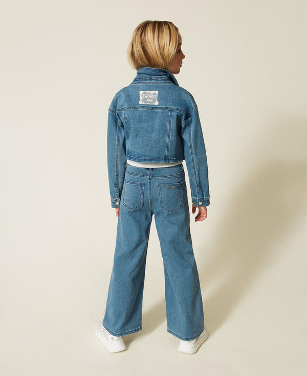 Jeans ampi con pizzo