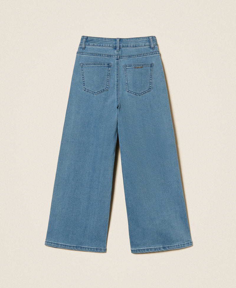 Jeans ampi con pizzo