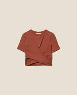 T-shirt con logo e incrocio
