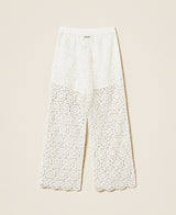 Pantaloni in pizzo macram&egrave;