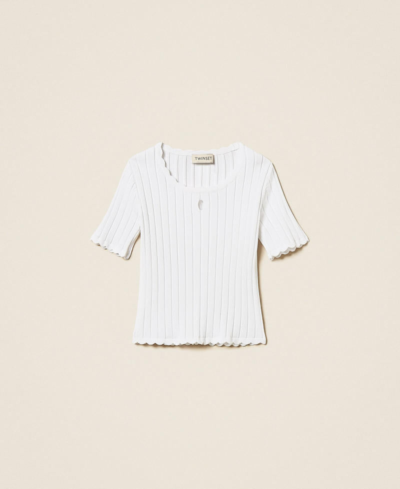 Maglia fitted a costine
