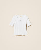 Maglia fitted a costine
