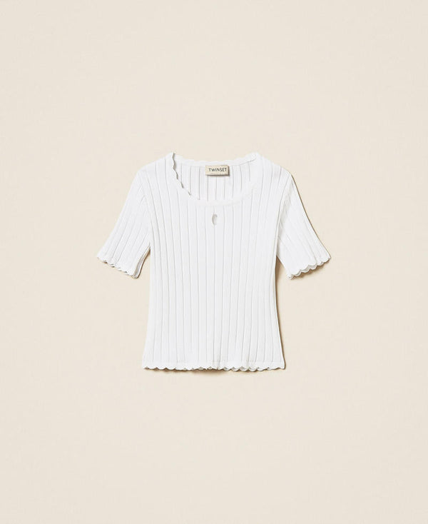 Maglia fitted a costine