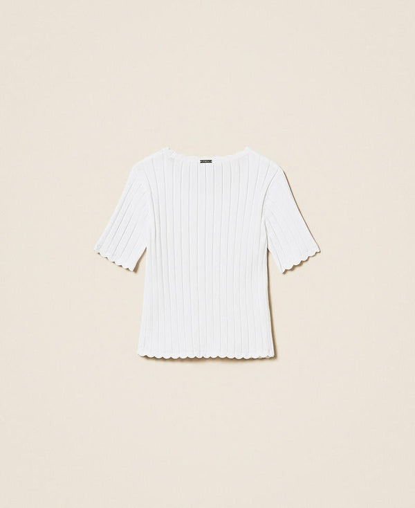 Maglia fitted a costine