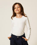 T-shirt regular baby con ricamo logo