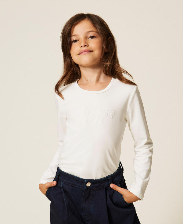 T-shirt regular baby con ricamo logo