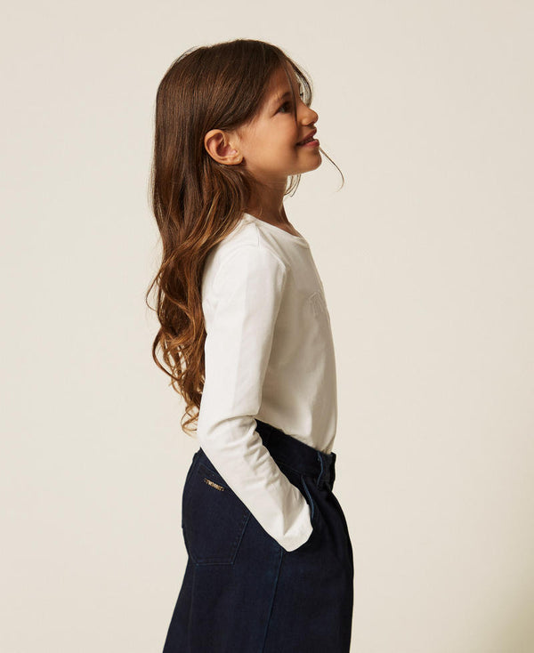 T-shirt regular baby con ricamo logo