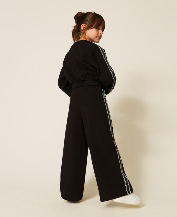 Pantaloni a palazzo in felpa con logo