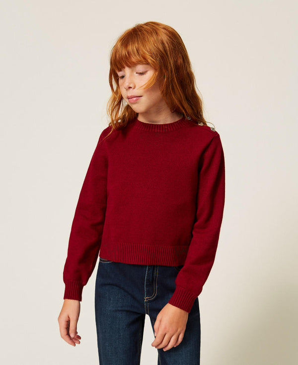 Maglia a righe con bottoni