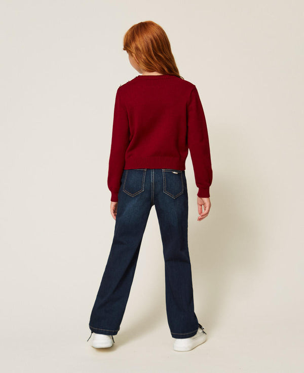 Maglia a righe con bottoni