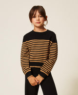 Maglia a righe con bottoni