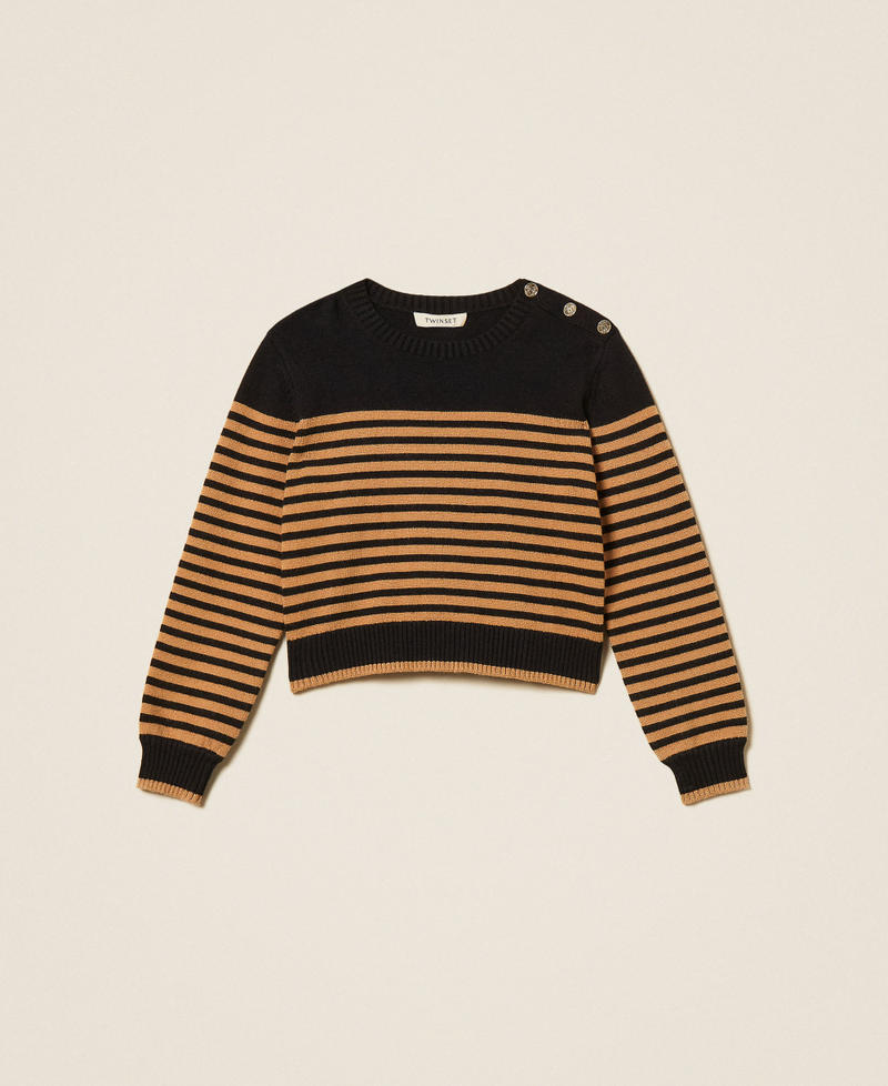 Maglia a righe con bottoni
