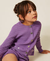 Cardigan fitted in maglia a trecce