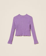 Cardigan fitted in maglia a trecce
