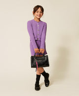 Shorts fitted in maglia a trecce