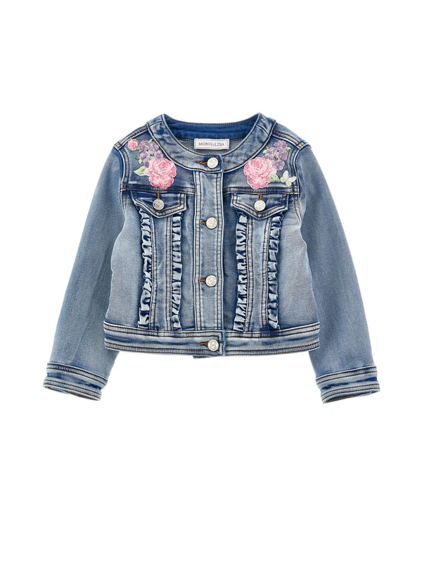 Giacca denim Floreale