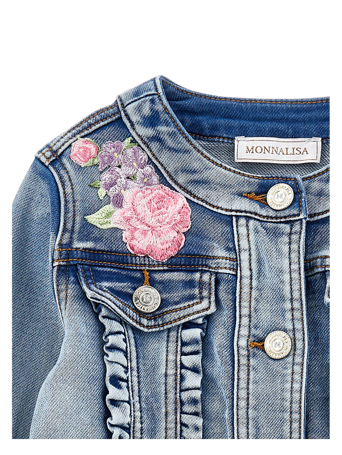 Giacca denim Floreale