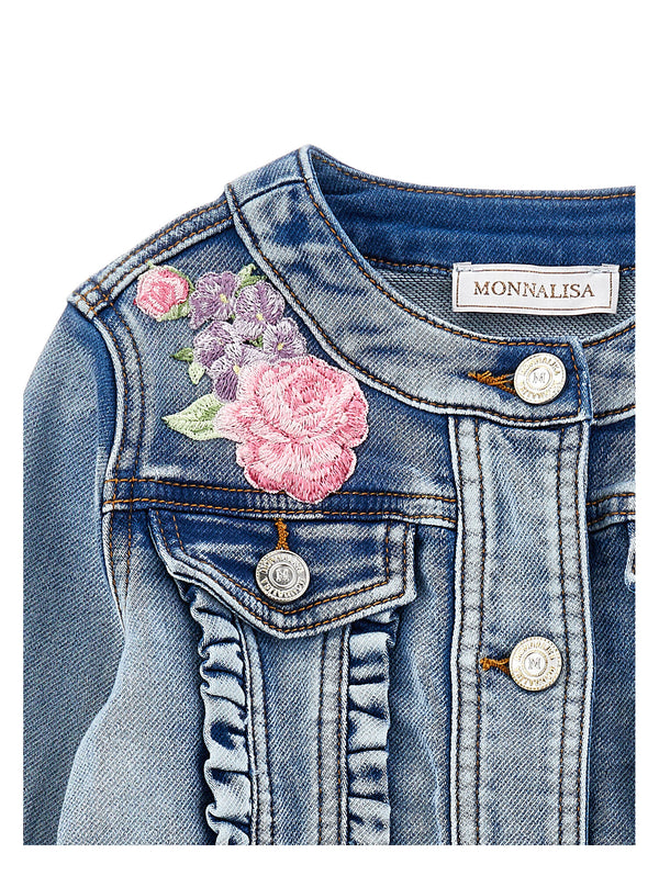 Giacca denim Floreale