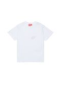 T-shirt con stampa collana e logo glitter per ragazza