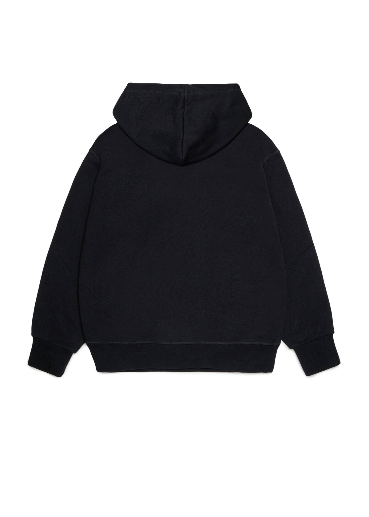 Felpa con cappuccio e piccolo logo per ragazzi - Nero