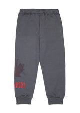 Pantaloni in felpa con maxi foglia d'acero per ragazzi