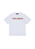 T-shirt con logo a quadri ricamato per ragazzi